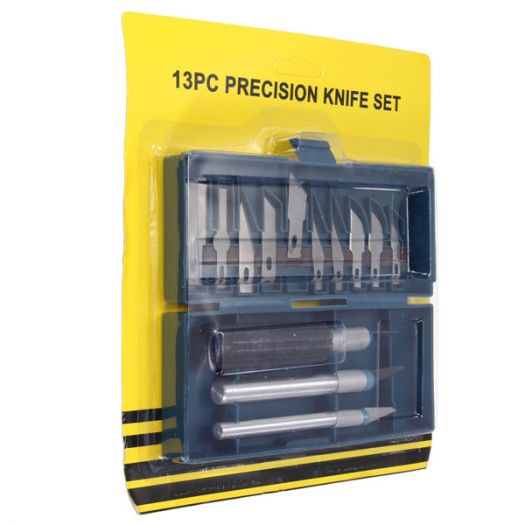 16pcs Hobby Craft Knife Scalpel 13 Cutting Blades+3 Knives